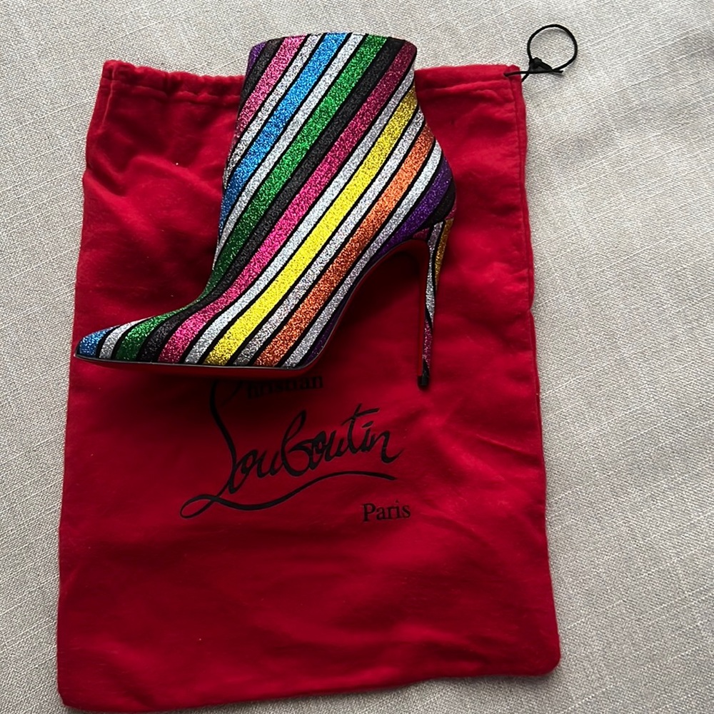 Christian Louboutin Multicolor Booties Size 37 1/2